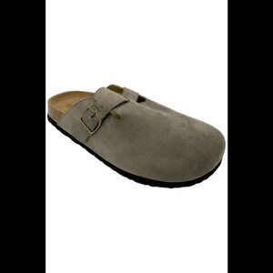 MILOCACA Women's Slip-On Adjustable Buckle Clog Sandals Gray - Medium